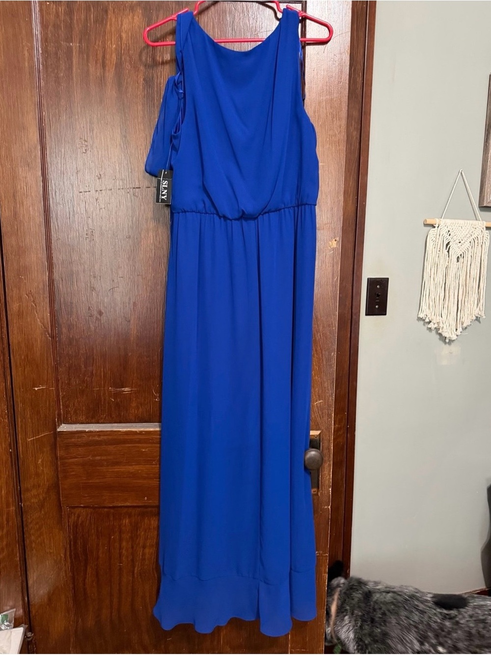 S.L. Fashions Cobalt Blue Sleeveless Maxi Dress